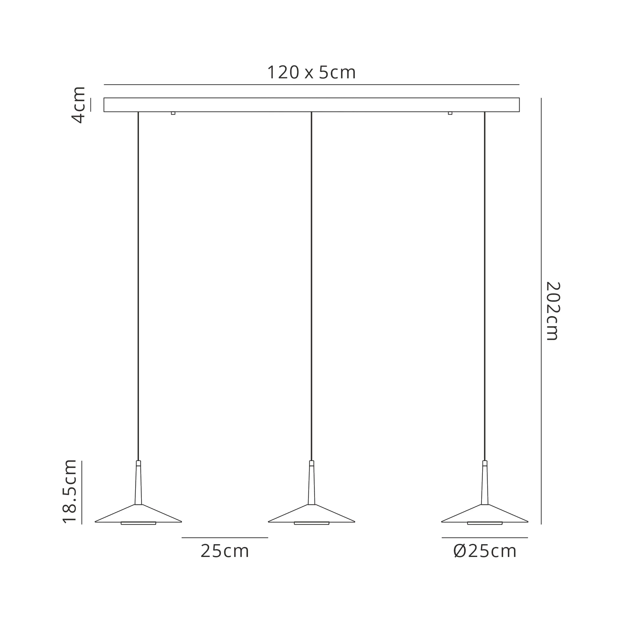 Orion Linear Pendant 3 Light 24W LED M7475  Mantra Fusion Orion